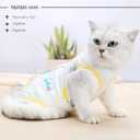 Cat Recovery Suit After Surgery, M Size 3-Pack Anti-Licking Onesie for Cats, E-Collar Alternative for Spayed Neutered Cats Abdominal Wound Care M