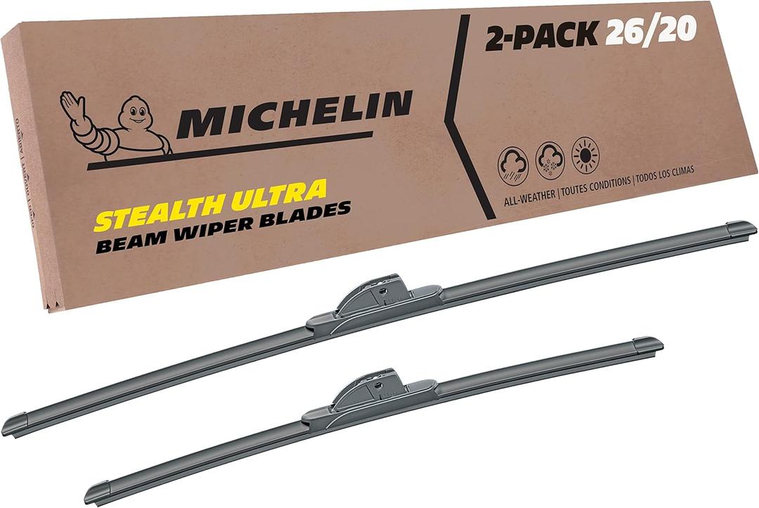 Michelin 19-2620SUBA Stealth Ultra Twin Pack 26 &20 inch Wiper Blade Fits Select Toyota, Dodge, Chrysler, ford, Volvo, BMW, Acura, Lincoln, Lexus, Hyundai, Model Years (2 Pack)