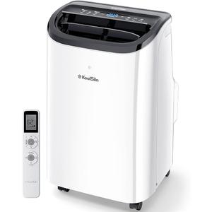 12,000 BTU Portable Air Conditioner Cools Up to 550 Sq.Ft, Auto-Evaporation Low Noise Portable AC Unit with Remote Control Fits for Large Room, Office, Garage, White