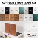 Photography Backdrop Kit 16 Textured Surface Backdrops 22x34 with Stand