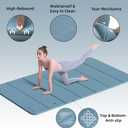 PAIDU Foldable Yoga Mat thick- 2/5" (10MM) TPE Non-Slip Design, Quick FoldEasy Storage, 75x40 Extra Long/Wide for Indoor Yoga, Pilates and Outdoor Travel Workouts