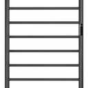 Electric Heated Towel Warmer Rack 10-Bar Aluminum Wall Mounted, Black 165W