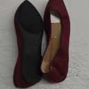 Amazon Essentials Women's Pointed-Toe Ballet Flat (7.5, Maroon)