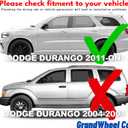 Window Deflectors Smoke Tinted Tape-On Side Window Vent Visor Deflectors Rain Guards Compatible with Dodge Durango 2011-2026 - 4pcs. GW0393