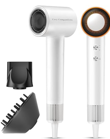 Hair Dryer Negative Ion, Professional Blow Dryer with High Speed Motor to Reduce Frizz, 200 Million Ions for Smooth Shine, Low Noise Portable Hairdryer for Home