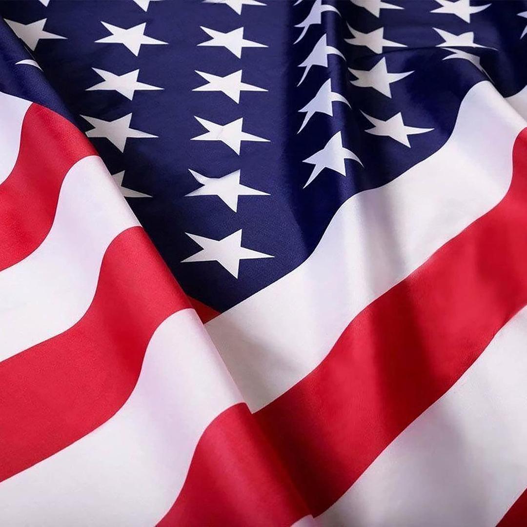 American Flag 5x8 Outdoor - US Durable USA Flags Indoor - Vivid Color Double-Stitched Edges Brass Grommet with Brass Grommets (5X8 FT)