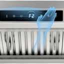 36 inch Range Hood Under Cabinet, 1200 CFM with 4-Speed Gesture Sensing & Touch Control, Stainless Steel Kitchen Stove Vent Hoods with 2 LED Lights, Time Setting, Dishwasher-Safe Baffle Filters