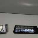 FANMATS NFL - Las Vegas Raiders 2 Piece Heavy Duty Alumnium Truck Emblem Set, Black, 1.75" x 8"