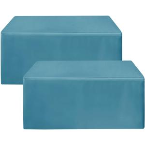 HolidayIdeas Fitted Table Covers for 6 Foot Tables - 72 x 30 Inch - 2 Pack Rectangle Teal Table Clothes Polyester Fabric Table Cover for Folding Table, Parties, Birthday, Vendor Stand, Trade Show
