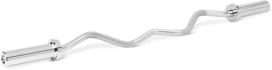 Amazon Basics Olympic 2-Inch Curl Barbell Bar, 47", Chrome