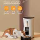 Petory Timed Automatic Cat Feeders - 4L Programable Dry Food Dispenser for Cats and Small Medium Dogs 6 Meals with Desiccant Bag Dual Power Supply 10S Voice Recorder
