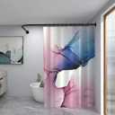 Stainless Steel 304 L Shape No Drill Shower Curtain Rod - 60"x30", Black