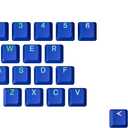 HK GAMING Rubber Backlit Doublesht Keycap Set | OEM Profile for Mechanical Keyboard (23 Keys, Dark Blue)
