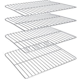 Hisencn Stainless Steels Cooking Grate for Masterbuilt Electric Smoker 30 Inch, 4 Pack 14.6" x 12.2" Grill Grate for Masterbuilt MB20071117 Smoker Grates Replacement Parts