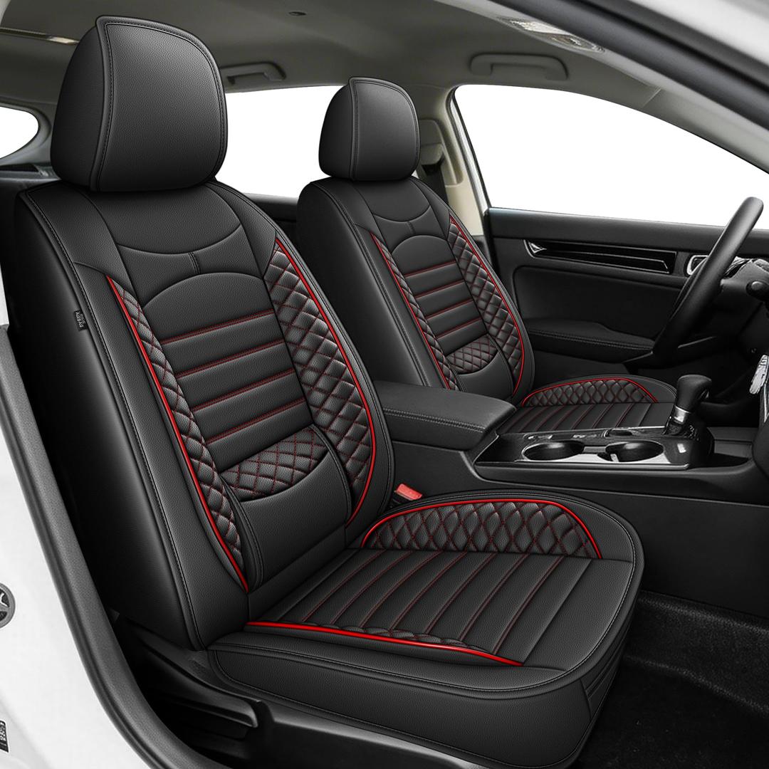 Custom for Honda Civic Seat Covers 2022 2023 2024 2025 2026 Civic Sport/LX/EX/Touring/Sport Hybrid/Sport Touring/Sport Touring Hybrid/EX-L (NOT For Si/Type R) Car Seat Covers (Black&REDLINE,5 Seats)