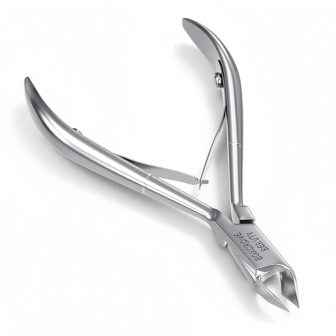 Professional Cuticle Cutter Trimmer Manicure Tools with Double Spring Perfect Nail Care Tool for Manicure & Pedicure Beauty at Home/Spa/Saloon (Silver Pack 1)