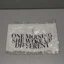 One Morning She Woke Up Different Tote Bag, Inspirational Quotes Large Capacity Reusable Tote Bags with Handles, Portable Travel Beach Canvas Bags, Uplifting Feminist Gifts for Women Bestie Friends