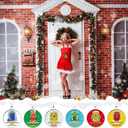 Cholemy 12 Pcs Christmas Medal Awards 2'' 12 Style Christmas Contest Prizes Medals for Xmas Decorating Party Ornament Supply