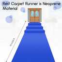 Boao 33 x 2.3 ft Neoprene Carpet Runner Reusable Plastic Floor Runner Non Slip Rubber Backed Rugs for Hallway Aisle Carpet Roll for Wedding Party Decor Prom Business Outdoor(Blue)