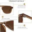 ANDWOOD Square Aviator Sunglasses Polarized Mens Womens UV Protection Sun glasses