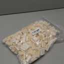 500 Piece Bulk 2x4 Building Bricks, Compatible with Lego, Flat White Bricks