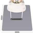 Blissful Diary Baby Splat Mat for Under High Chair, 50.4 x 50.4 Inch Wipeable Splash Mat, Waterproof and Washable, Anti-Slip Floor Protector, Gray