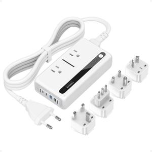 220V to 110V Voltage Converter US to Europe, TESSAN 250W Universal Travel Adapter with 4 USB Ports QC 3.0 PD 36W and EU/UK/AU/IT/India International Power Adaptor, Converter for European Travel