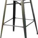 24/7 Shop at Home Topsham Industrial Metal Bar Stools, Set of 2, Gun Metal