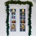 Christmas Card Holder with Over Door Hooks 23.62 Inches Christmas Metal Hanging Picture Display Decorative Wall Photo Display for Window Xmas Tree Decorations Ornament