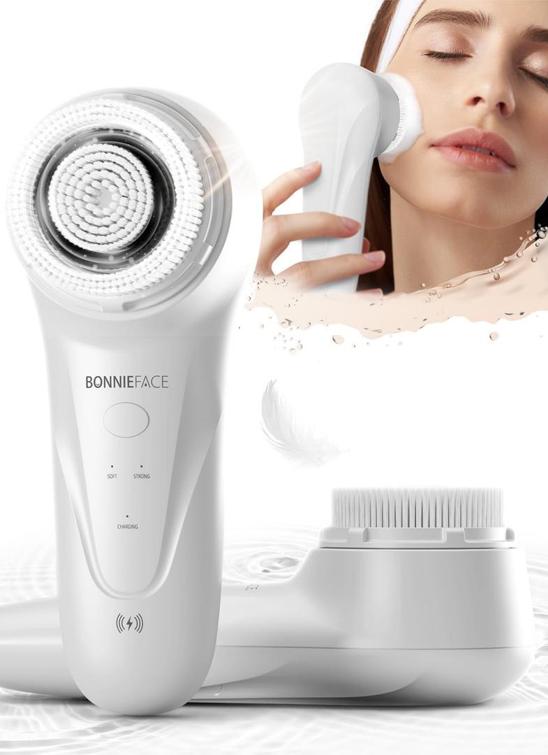 Sonic Facial Cleansing Brush for Deep and Through Facial Cleansing, Waterproof Face Scrubber and Ultimate Blackhead Remover for Daily Skin Care, Rechargeable and Gentle Face Exfoliator