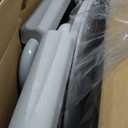 Drive Medical 11148-1 Folding Steel Bedside Commode Chair, Portable Toilet, Supports Individuals Weighing Up To 350 Lbs, with 7.5 Qt. Bucket and 13.5 Inch Seat, Grey