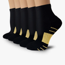Only 2 Pairs Copper Compression Socks for Women & Men - Ankle Plantar Fasciitis Arch Support Running Socks for Athletic S/M