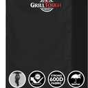 Heavy Duty Smoker Cover, 40 Inch  Waterproof, Weather Resistant, UV & Fade Resistant with Adjustable Straps  BBQ Cover for Flat Grill, Black (23''L x 17''W x 39''H)