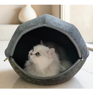 Donut Cat Tunnel Bed Peekaboo Cat Cave for Large Cats Up to 30 Lbs, Kitty Interactive Playing Tent House for Multiple Cats,Detachable,Scratch Resistant (2 in 1 Black, Medium  20 Inch Diameter)
