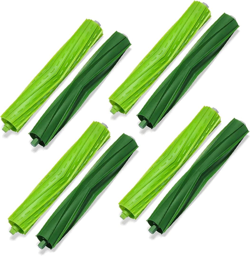 4 Sets Replacement Rubber Roller Brushes Compatible for iRobot Roomba E & I & J Series, Replacement Parts Accessory for J8+ i7+ i7 i1 i2 i3 i4 i6 i6+ i8 i8+Plus E5 E6 E7 Vacuum Cleaner