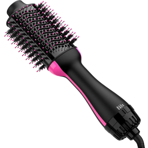 Hair Dryer Brush Blow Dryer Brush in One, Upgraded 4 in 1 Hair Dryer and Styler Volumizer with Negative Ion Anti-frizz Ceramic Titanium Barrel Hot Air Hair Straightener Brush