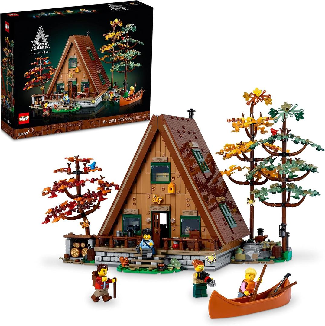 LEGO Ideas A-Frame Cabin Building Set for Adults - Detailed DIY Miniature House Model Kit, Ages 18+ Years - Gifts for Men & Women - 21338