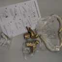 Curtain Drapery Holdbacks with Resin Bird, Wall Mount Drapery Hooks Holders, Set of 2, Gold