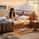 Wooden Step Stool One Step Stool for Adults Non-Slip Platform Mobility Step Heavy Duty Outdoor Steps for Seniors Adults with Bad Knee,No Assembly Required(25.7" L x 17.1" W x 3.38" H)