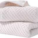 YiLUOMO Lime White Hand Towels Set of 2 Herringbone Striped Weave Pattern Ultra Absorbent 100% Cotton Super Soft Hand Towel for Bathroom 13 X 29 Inch