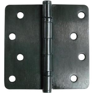 Hinge Outlet 4 Inch with 1/4 Inch Radius Ball Bearing Door Hinges, Heavy-Duty Steel, Removable Pin (Oil Rubbed Bronze, 2 Pack)