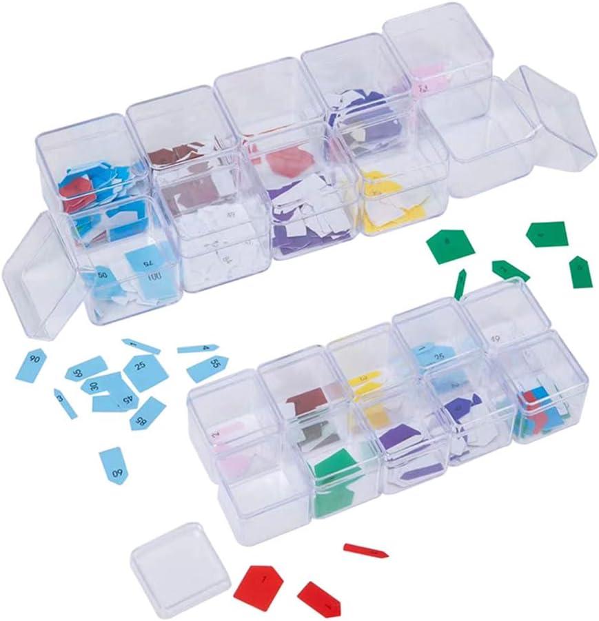 Kghios Montessori 3 Arrows - Complete Bead Materials Set for Kids, Three Arrows Montessori Math Toys Training Center