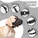 Dog Muzzle,Mesh Soft Muzzle for Small Medium Large Sized Dogs, Breathable Reflective Adjustable Puppy Muzzles with Collar for Scavenging Grooming Biting Chewing,Allows Panting and Drinking M