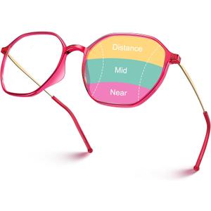 VISOONE Lightweight Progressive Multifocal Anti-Fog Reading Glasses TR90 with Blue Light Blocking Stylish Women Men RANE