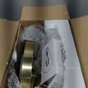 Glass Floor Lamp for Living Room, Modern Standing Lamp with Green Ribbed Glass Lampshade and Pedal Switch, 66 Tall Lamp & Gold Floor Lamp for Bedroom Study Room, Brushed Gold(3000K LED Bulb Included)