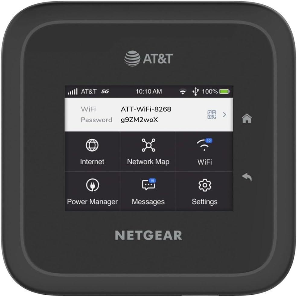 NETGEAR Nighthawk M6 Pro Mobile Hotspot 5G mmWave, 8Gbps, Unlocked, AT&T & T-Mobile, International Roaming, Portable WiFi Device for Travel, 5G Modem Wireless Router (MR6500)