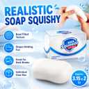 Crunchy Soap Squishy Toy, Slow Rising Squeeze Stress Ball, Soft Sensory Fidget Toy for Adults and Teens, Fun Stocking Stuffer, Party Favor and Gift(White)