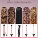5 in 1 Curling Iron Set,Multi Curling Wand with Flat Iron Hair Straightener and 4 Interchangeable Ceramic Curling Barrels,Gifts for Women, Dual Voltage Hair Curler