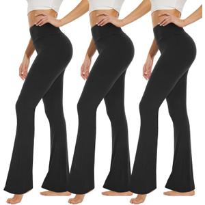 High Waisted Leggings for Women - Soft Athletic Tummy Control Yoga Pants for Cycling Dance Tights (Large-X-Large, 3 Pack Black, Black, Black)