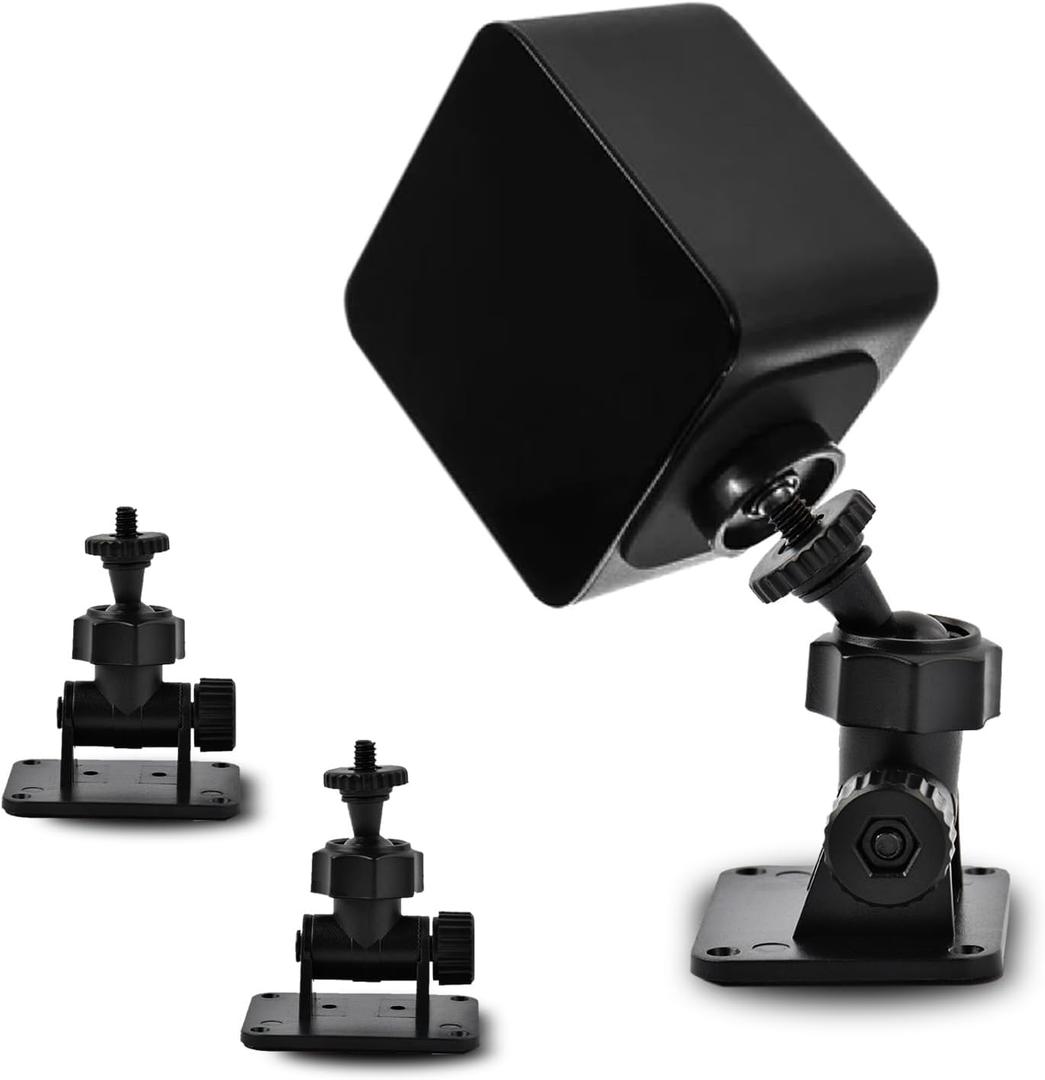 2 Pack Wall Mount Bracket for HTC Vive/Valve Index/Vive PRO Base Station, Universal Metal Wall Mount 1/4 Screw Mini Bracket for VR Rift Sensor (Type B-Double Sided Adhesive and Wall Nails)